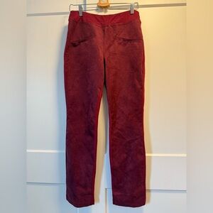 Wine/Oxblood Suede Front Leggings Sz 8 Baddie Romantic Vamp Valentine Galentine